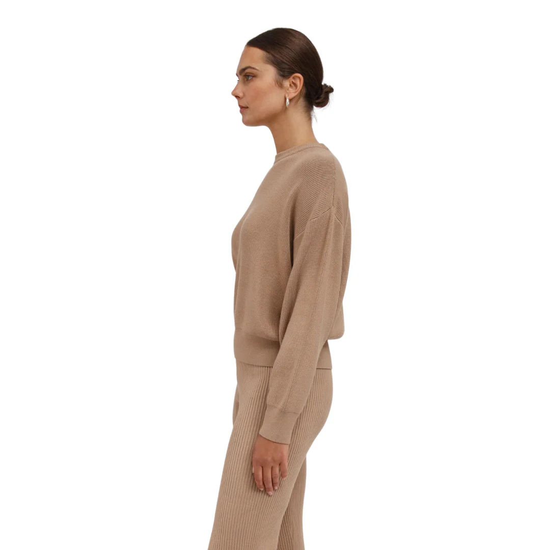 Brunette Women's Olivia Rib Knit Crew Sweater - Image 2