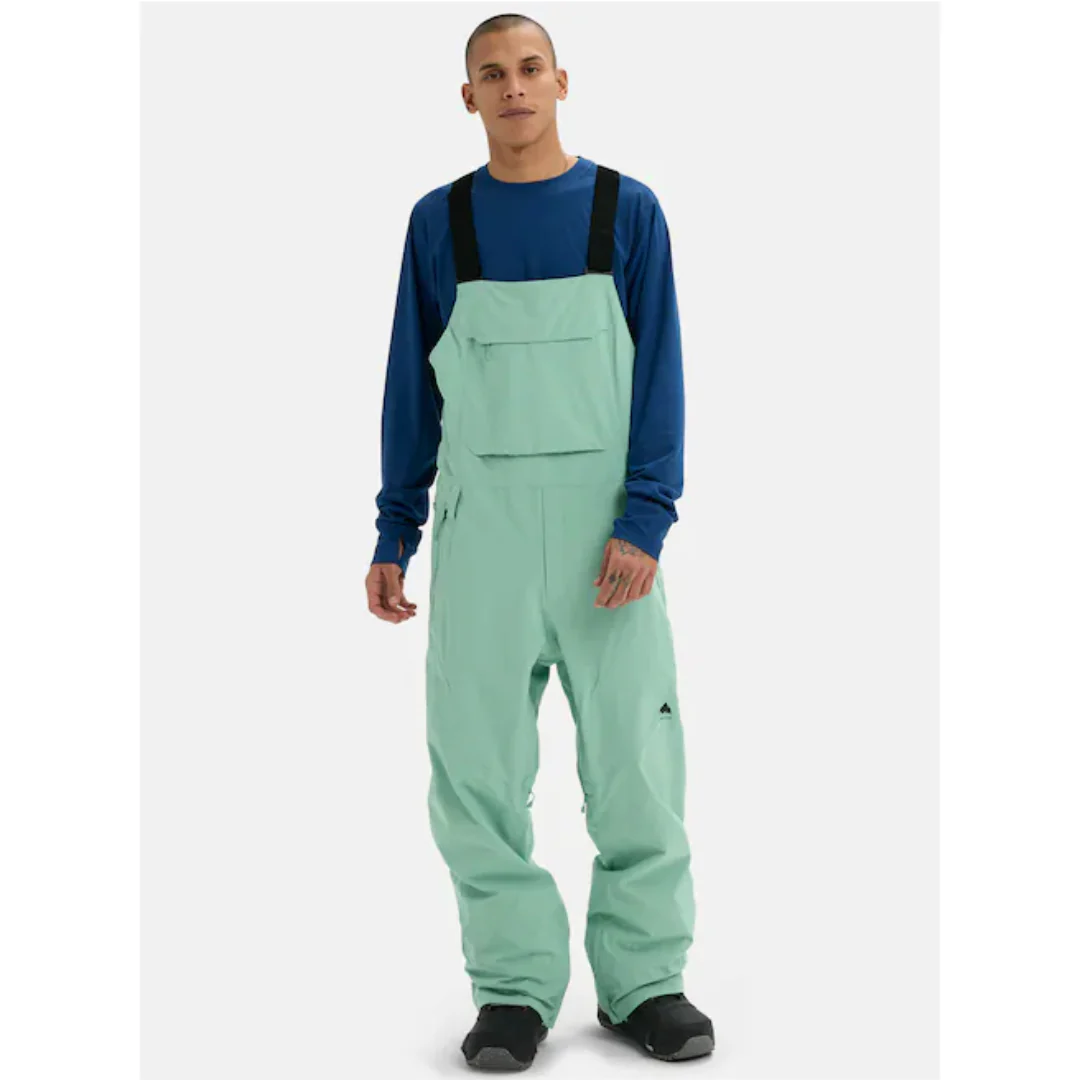 Burton Men's Reserve 2L Stretch Bib Snowpants-Soft Sage - Image 3