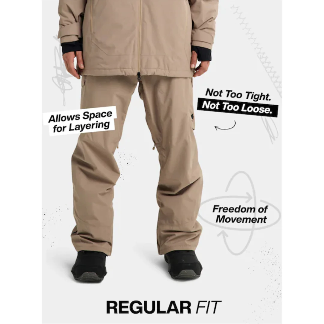 Burton Men's Reserve 2L Stretch Bib Snowpants-Soft Sage - Image 6