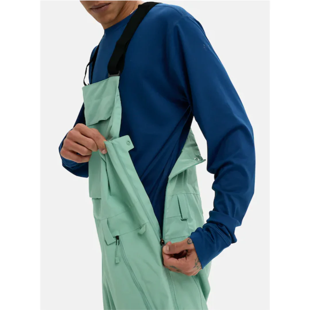 Burton Men's Reserve 2L Stretch Bib Snowpants-Soft Sage - Image 8