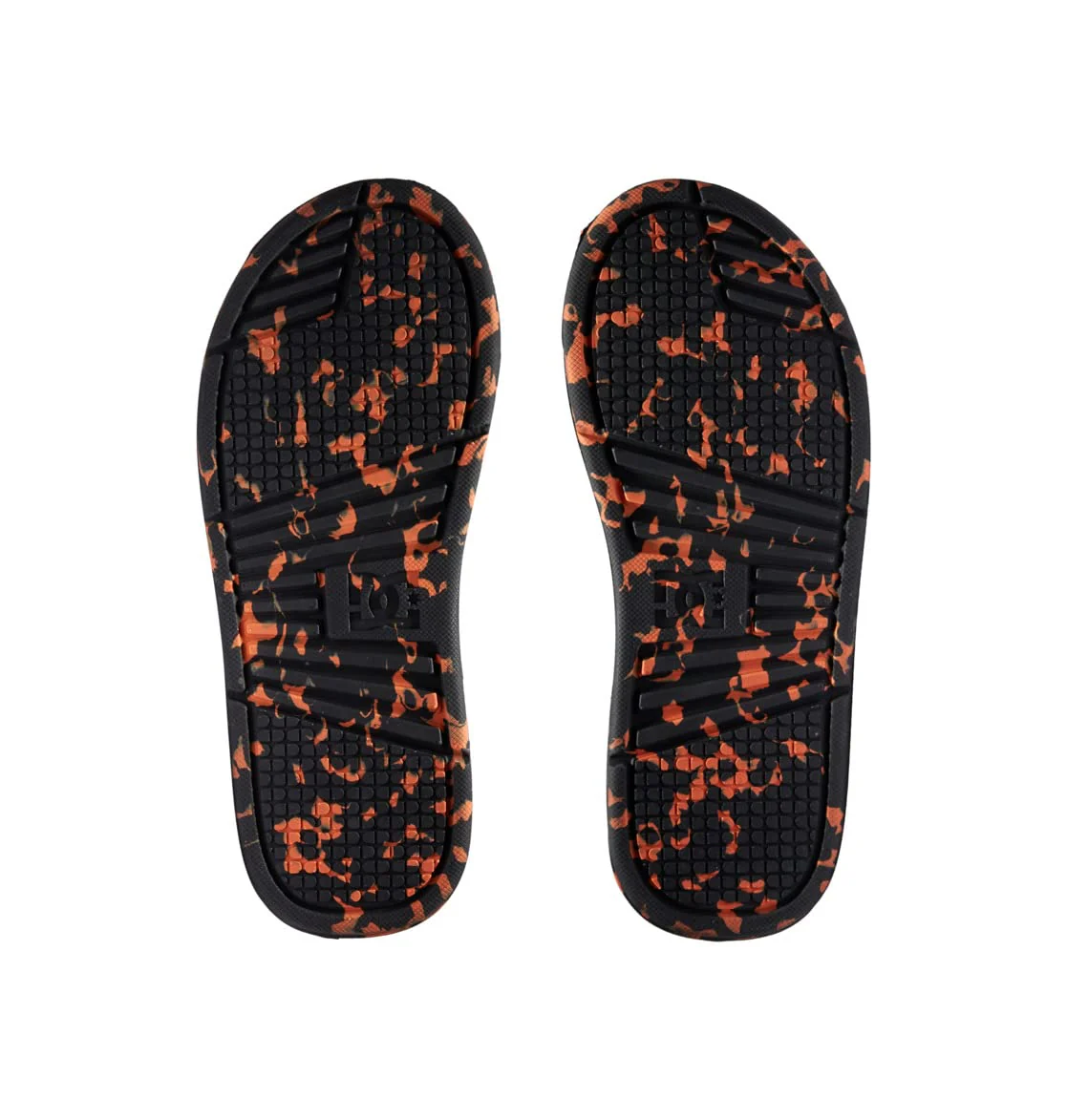 DC Bolsa Mens Flip Flops -Black/Orange - Image 2