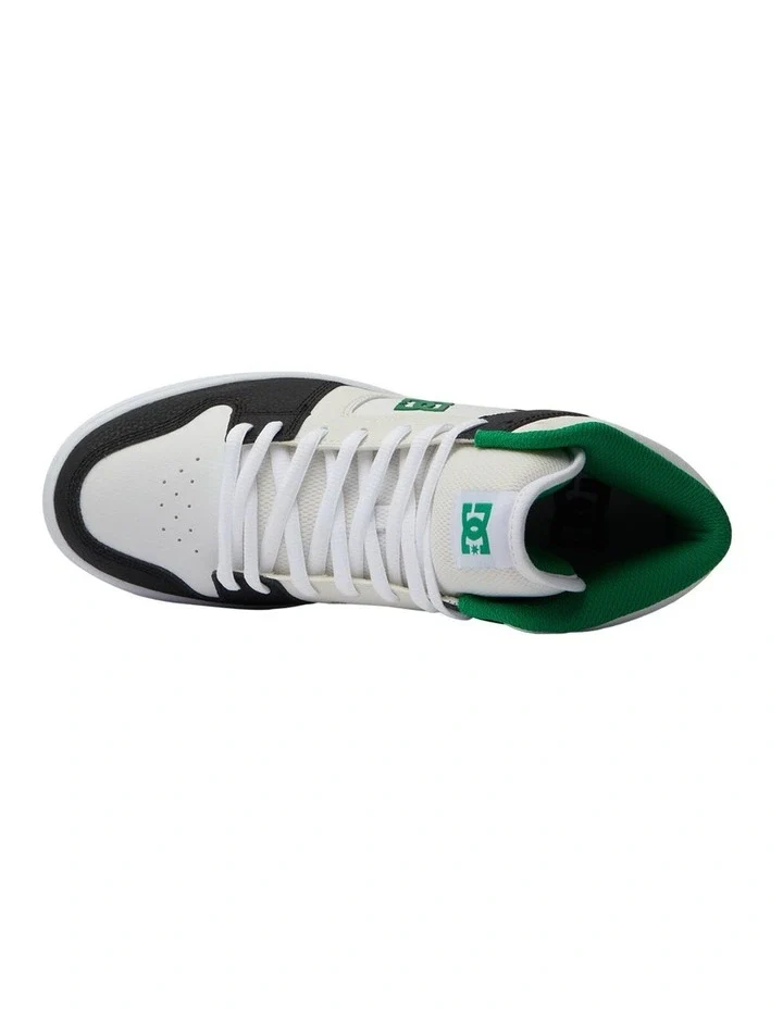 DC Men's Manteca 4 Hi Shoes - Black/White/Green - Image 3