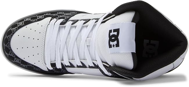 DC Men's Pure High-Top WC Shoes - Black/White Monogram - Image 4