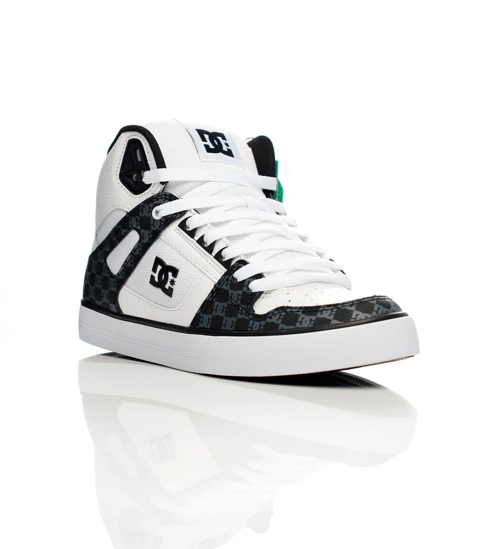 DC Men's Pure High-Top WC Shoes - Black/White Monogram - Image 6