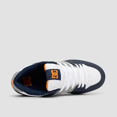 DC Men's Pure Skate Shoes -White/Grey/Blue - Image 4