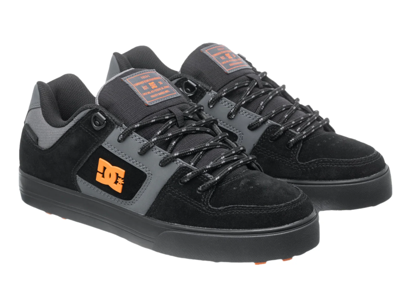 DC Pure Wintered Shoes - Grey.Black/Orange - Image 2