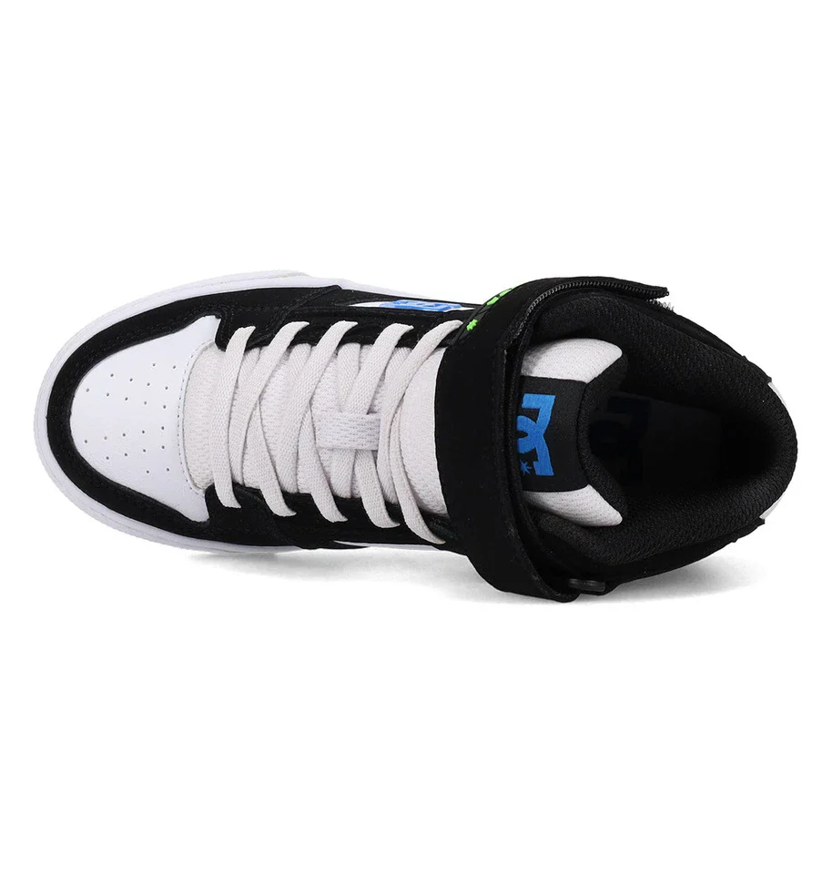 DC Youth Pure High Top Shoes - Black/Blue/White - Image 4