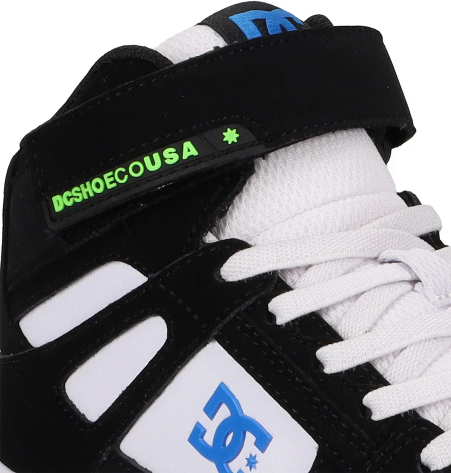 DC Youth Pure High Top Shoes - Black/Blue/White - Image 7