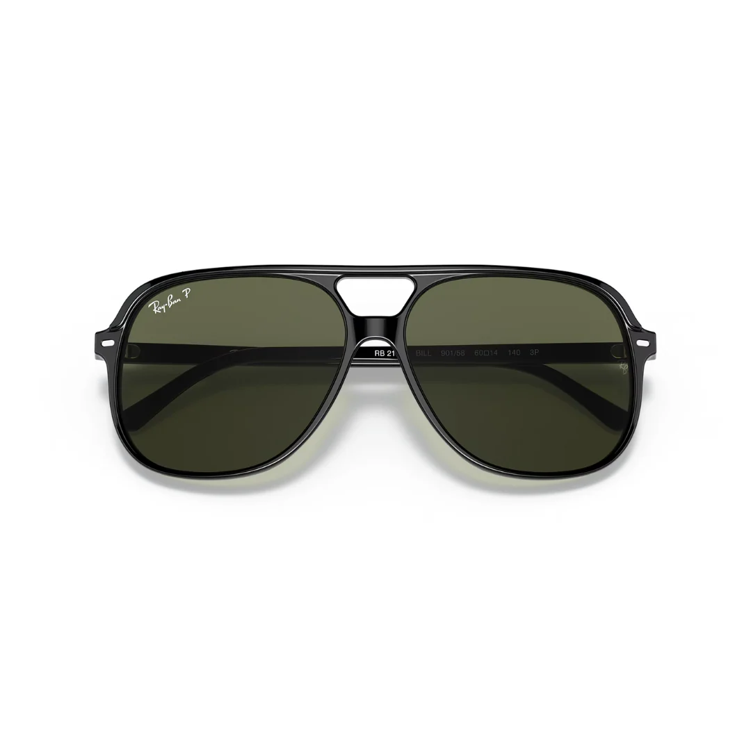Ray Ban Bill - Unisex Sunglasses - Black, Polar Green - Image 2