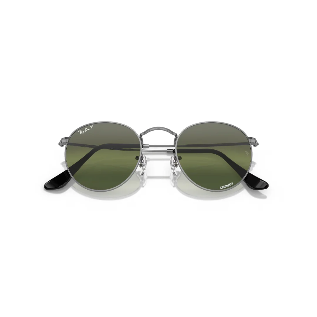 Ray Ban Round Metal Gunmetal, Polar Clear Gradient Dark Brown - Image 2