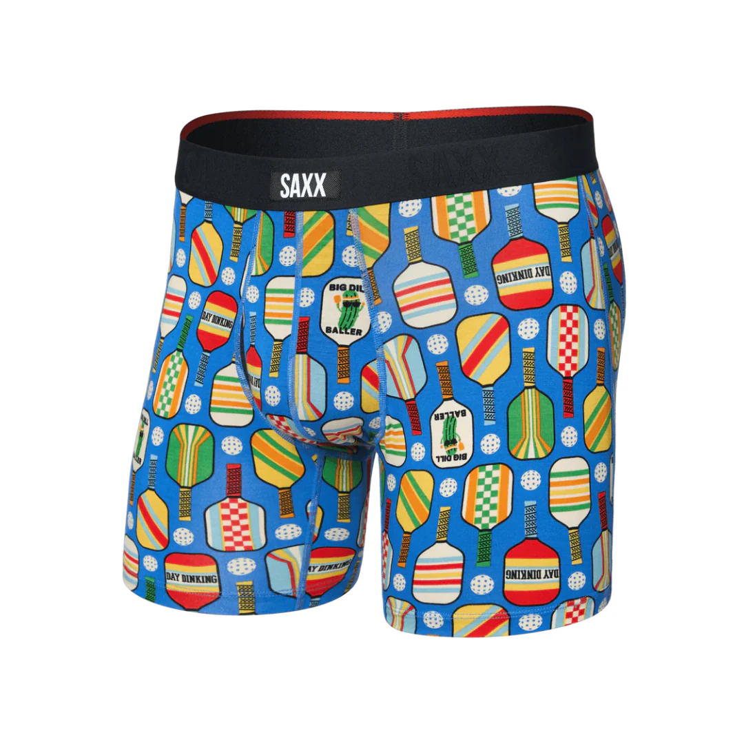 Saxx Men's Vibe XTRA Boxer Brief Fly - DAY DINKING-BOLD BLUE