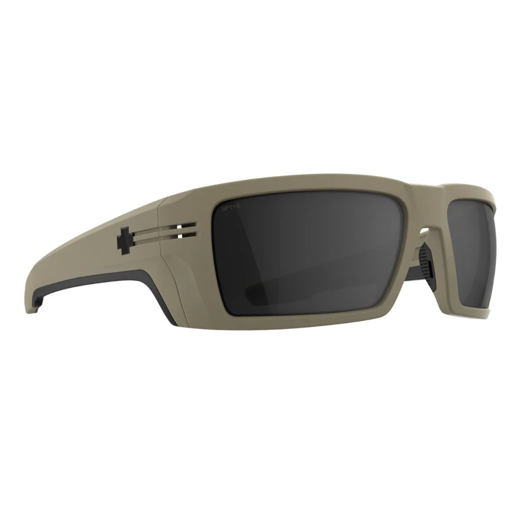Spy Rebar Men's Sunglasses - ANSI Matte Sand Happy Gray